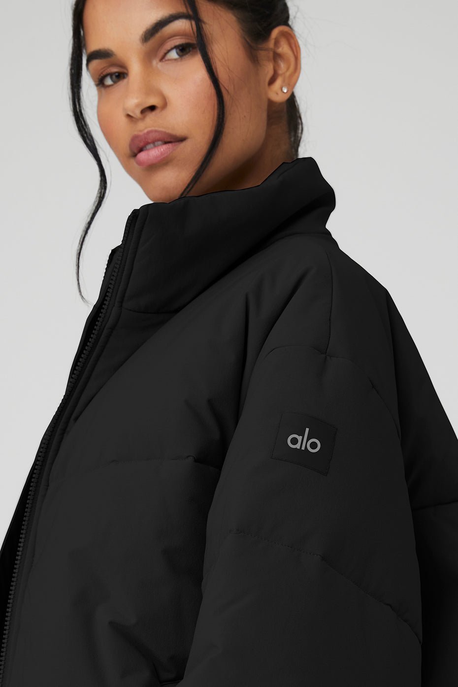 Stretch Woven Street Puffer - Black — photo 4