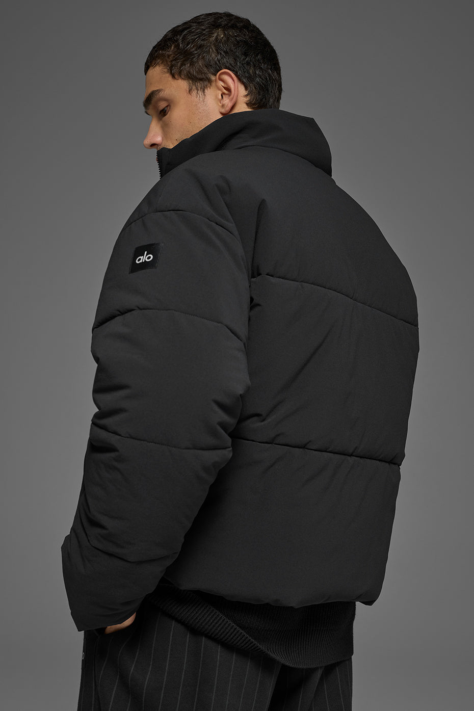 Stretch Woven Street Puffer - Black — photo 3