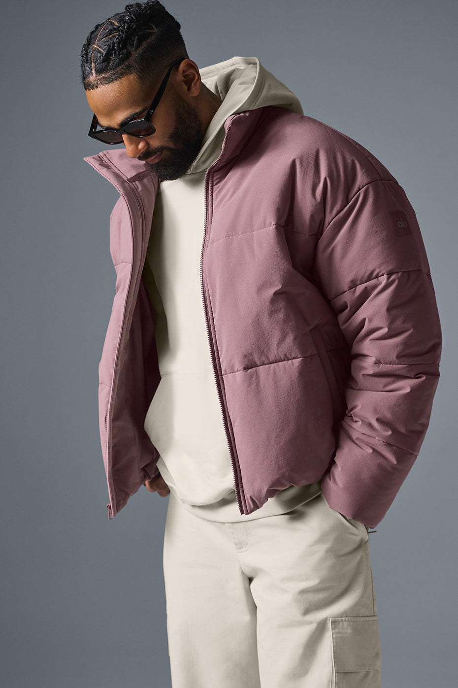 Stretch Woven Street Puffer - Woodrose — photo 1