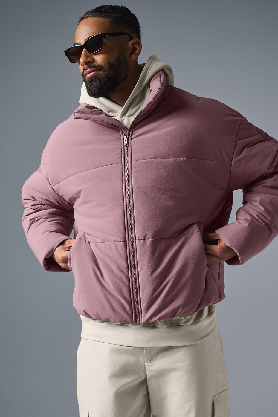 Stretch Woven Street Puffer - Woodrose — photo 3