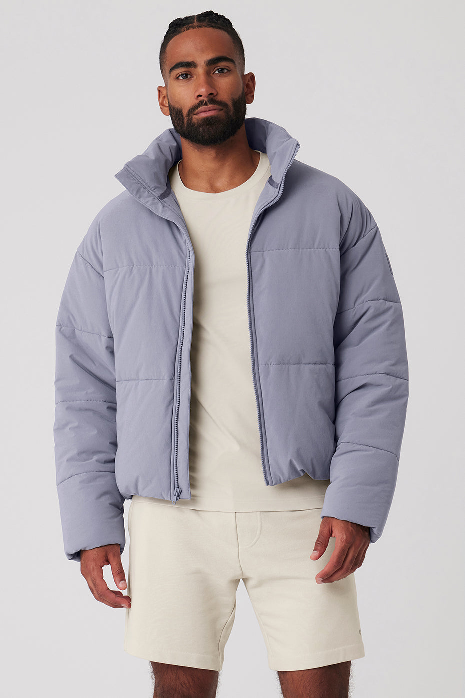 Stretch Woven Street Puffer - Fog — photo 1