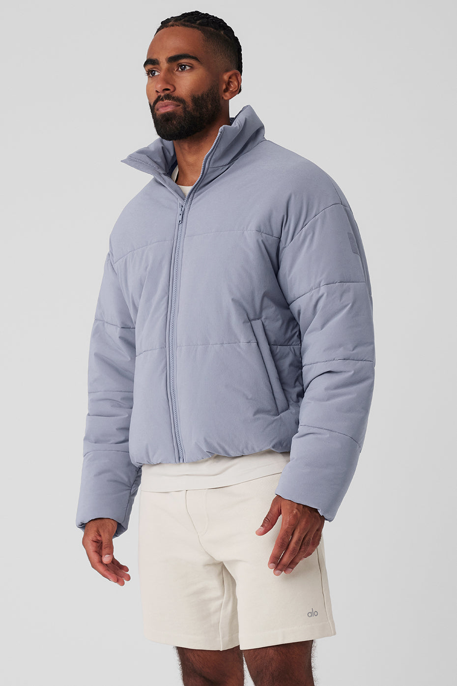 Stretch Woven Street Puffer - Fog — photo 3