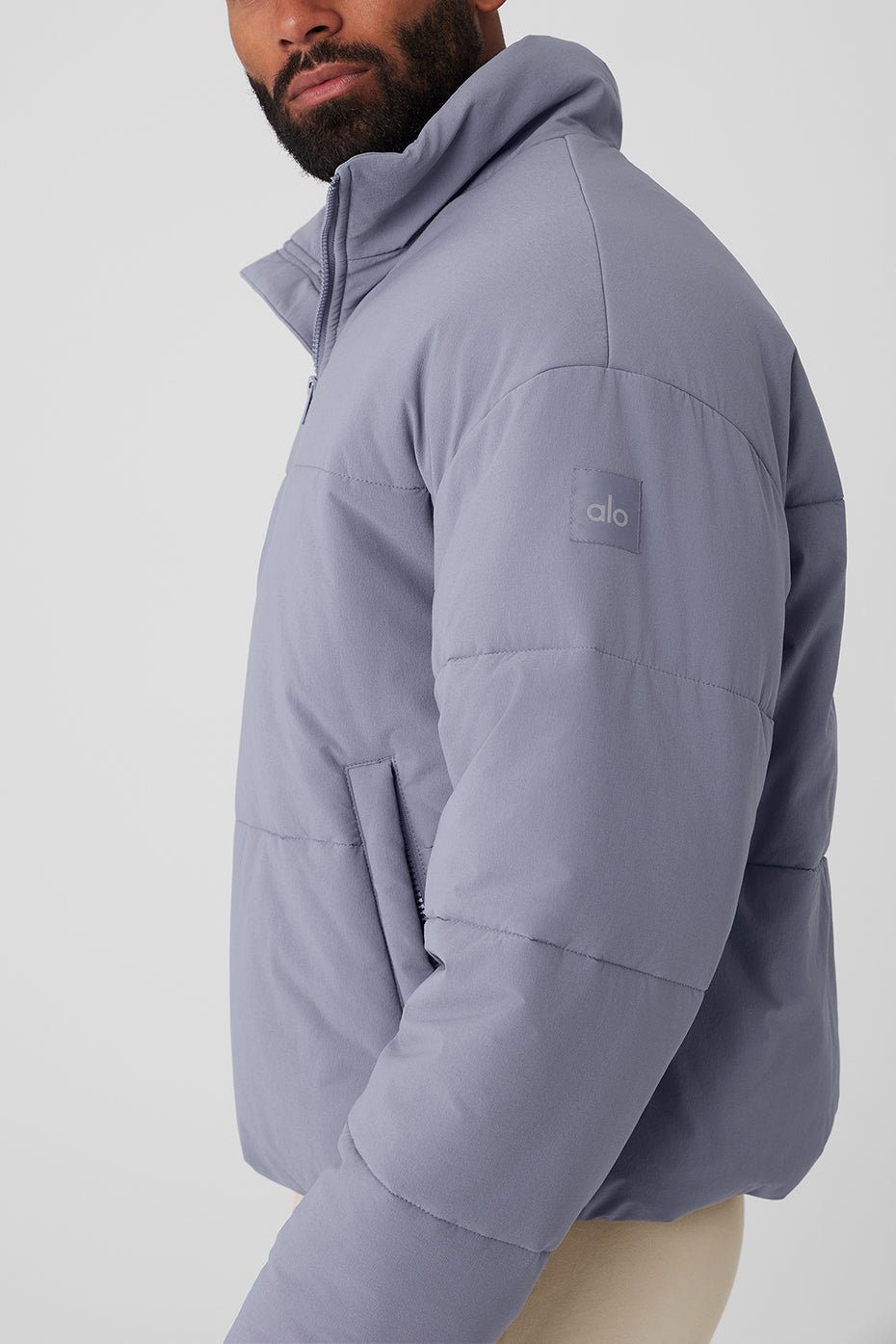 Stretch Woven Street Puffer - Fog — photo 4