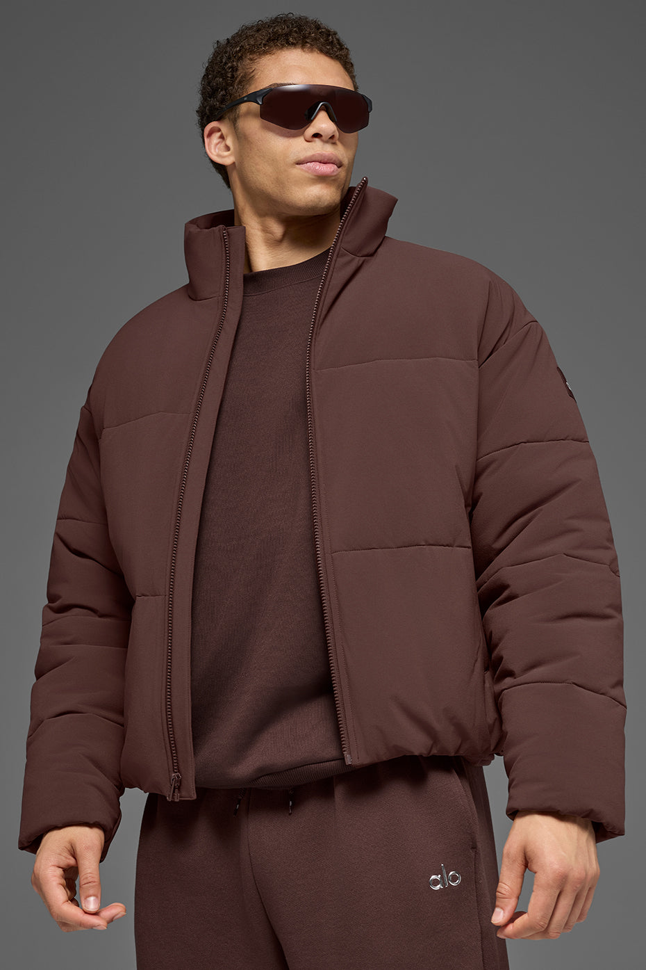 Stretch Woven Street Puffer - Brownstone — photo 1