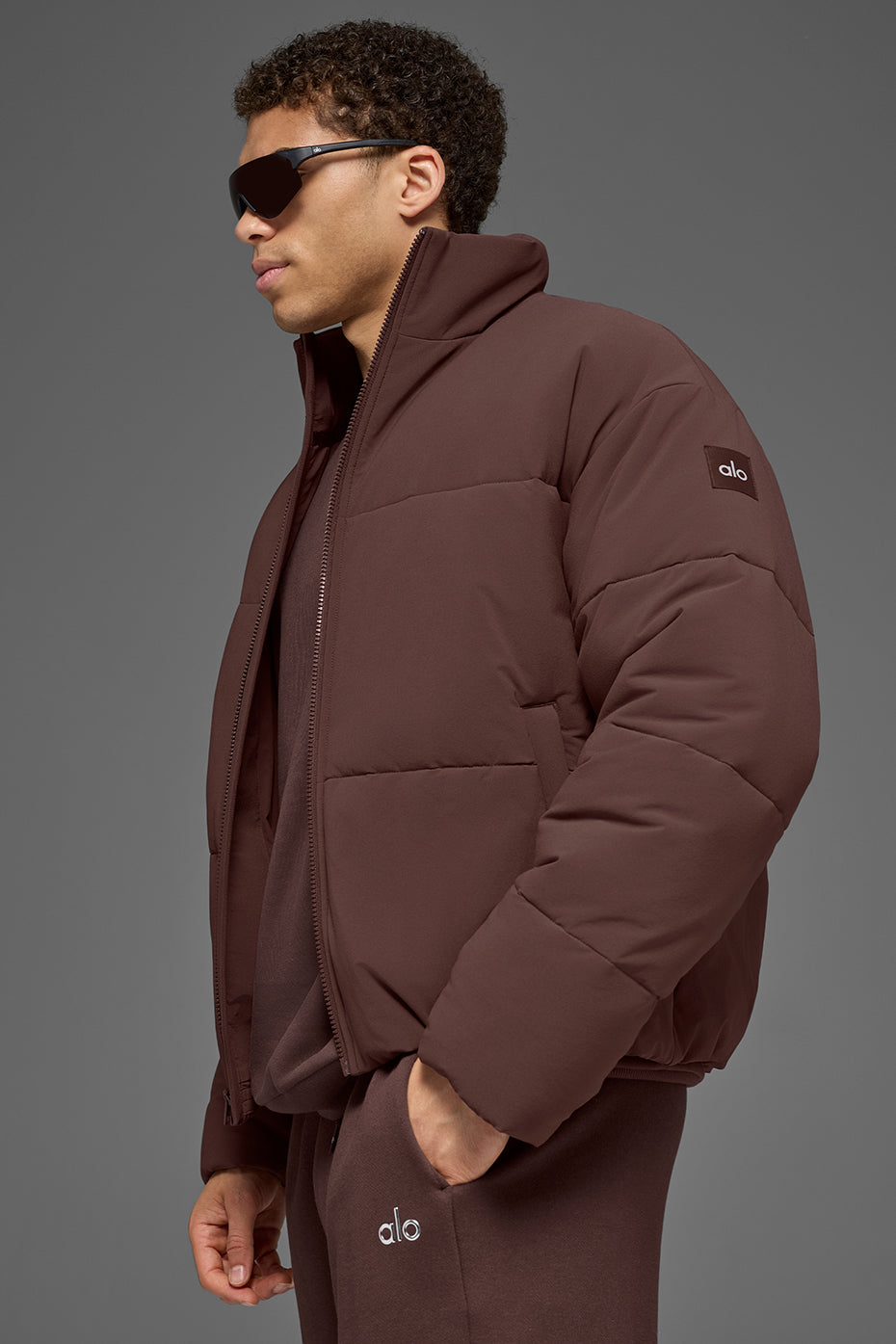 Stretch Woven Street Puffer - Brownstone — photo 3