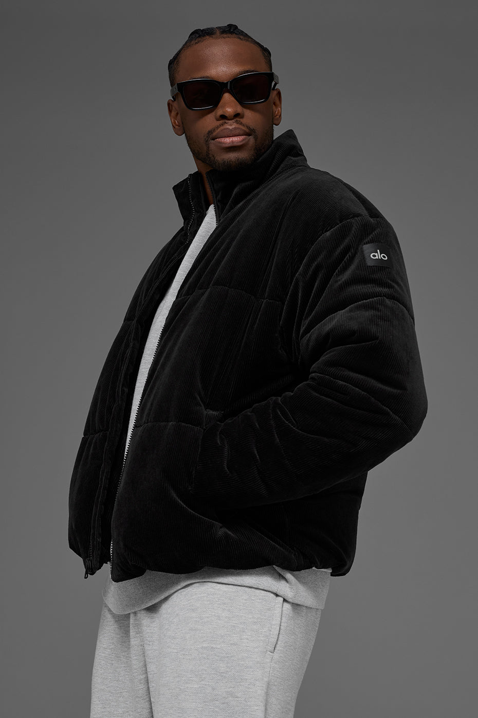 Corduroy Stage Puffer - Black — photo 1