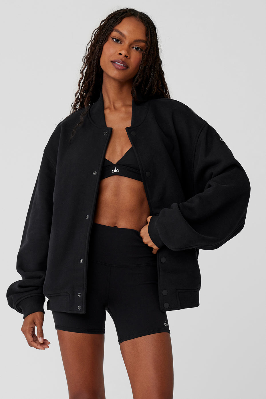 Renown Varsity Jacket - Black — photo 1