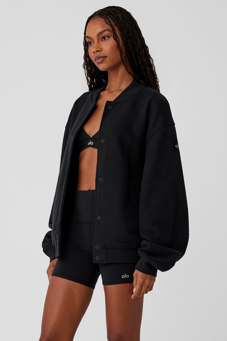 Renown Varsity Jacket - Black — photo 3