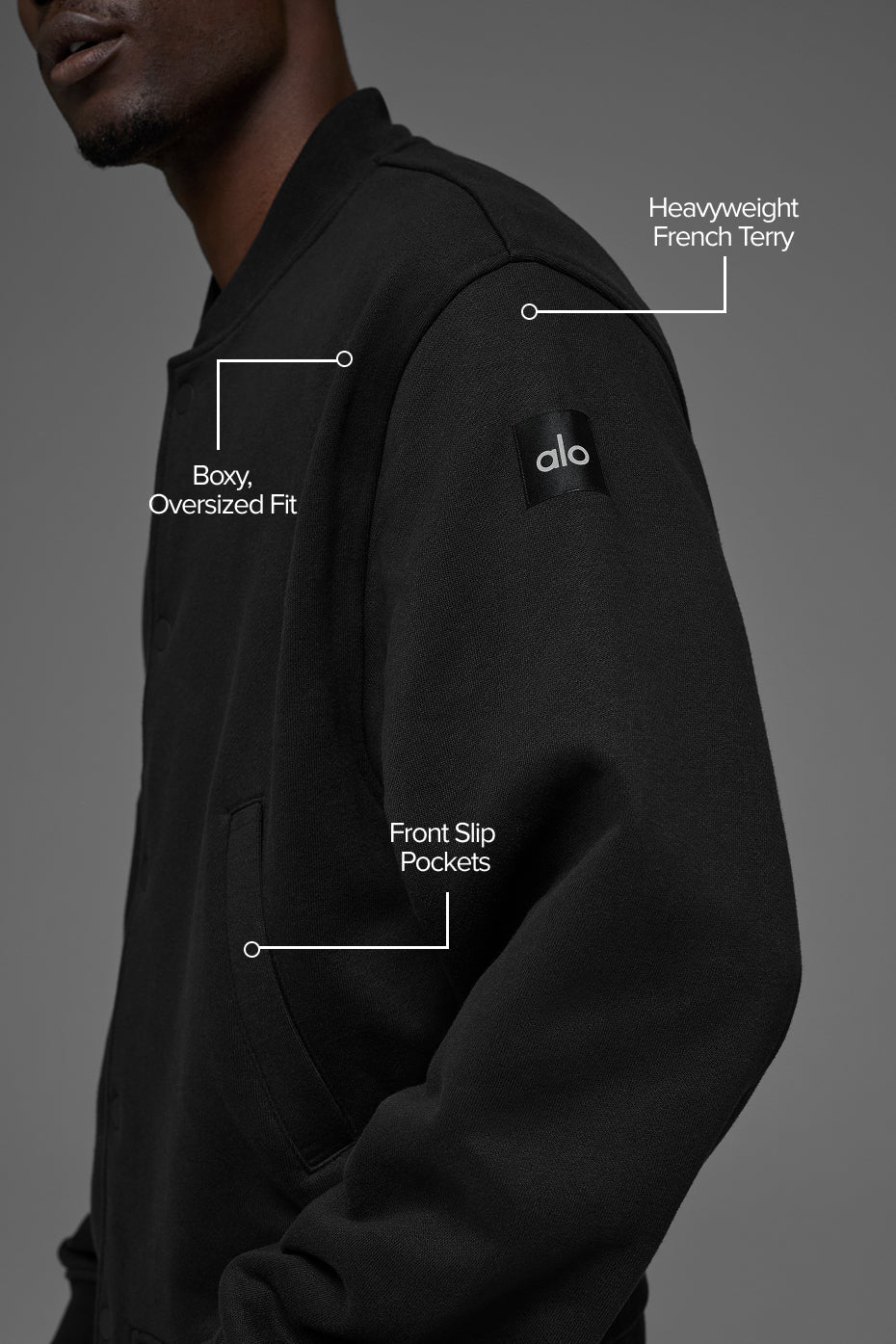 Renown Varsity Jacket - Black — photo 2