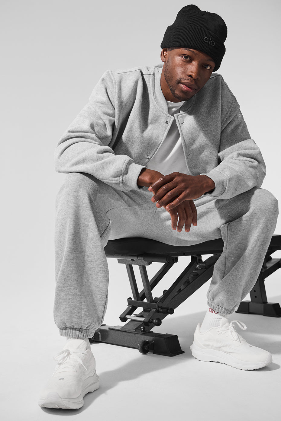 Renown Varsity Jacket - Athletic Heather Grey — photo 5