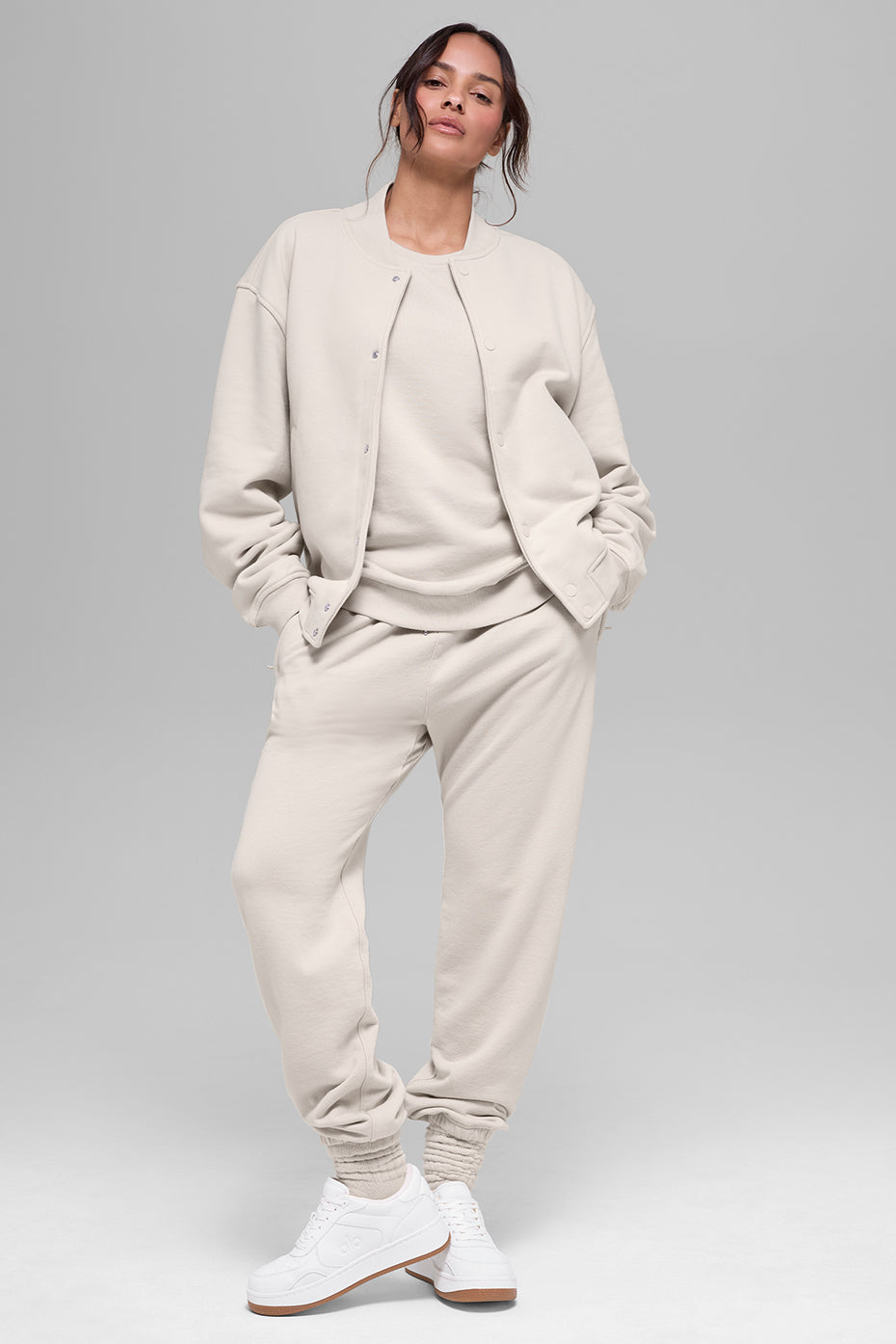 Renown Varsity Jacket - Bone — photo 4