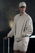 Renown Varsity Jacket - Bone — photo 1