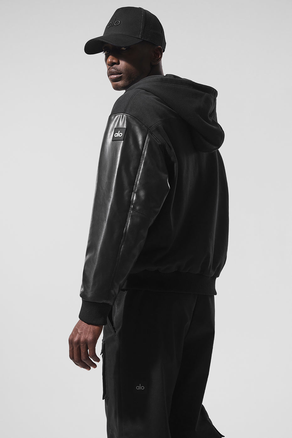 Select Hooded Bomber Jacket - Black — photo 3