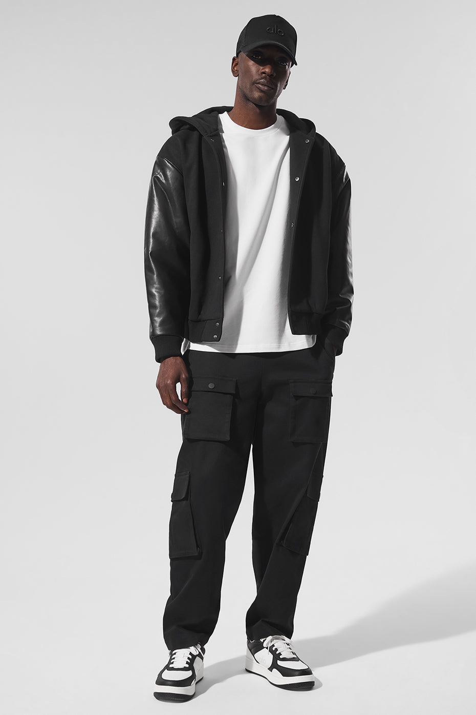 Select Hooded Bomber Jacket - Black — photo 5
