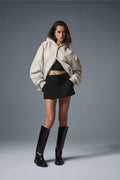 Select Hooded Bomber Jacket - Bone — photo 3