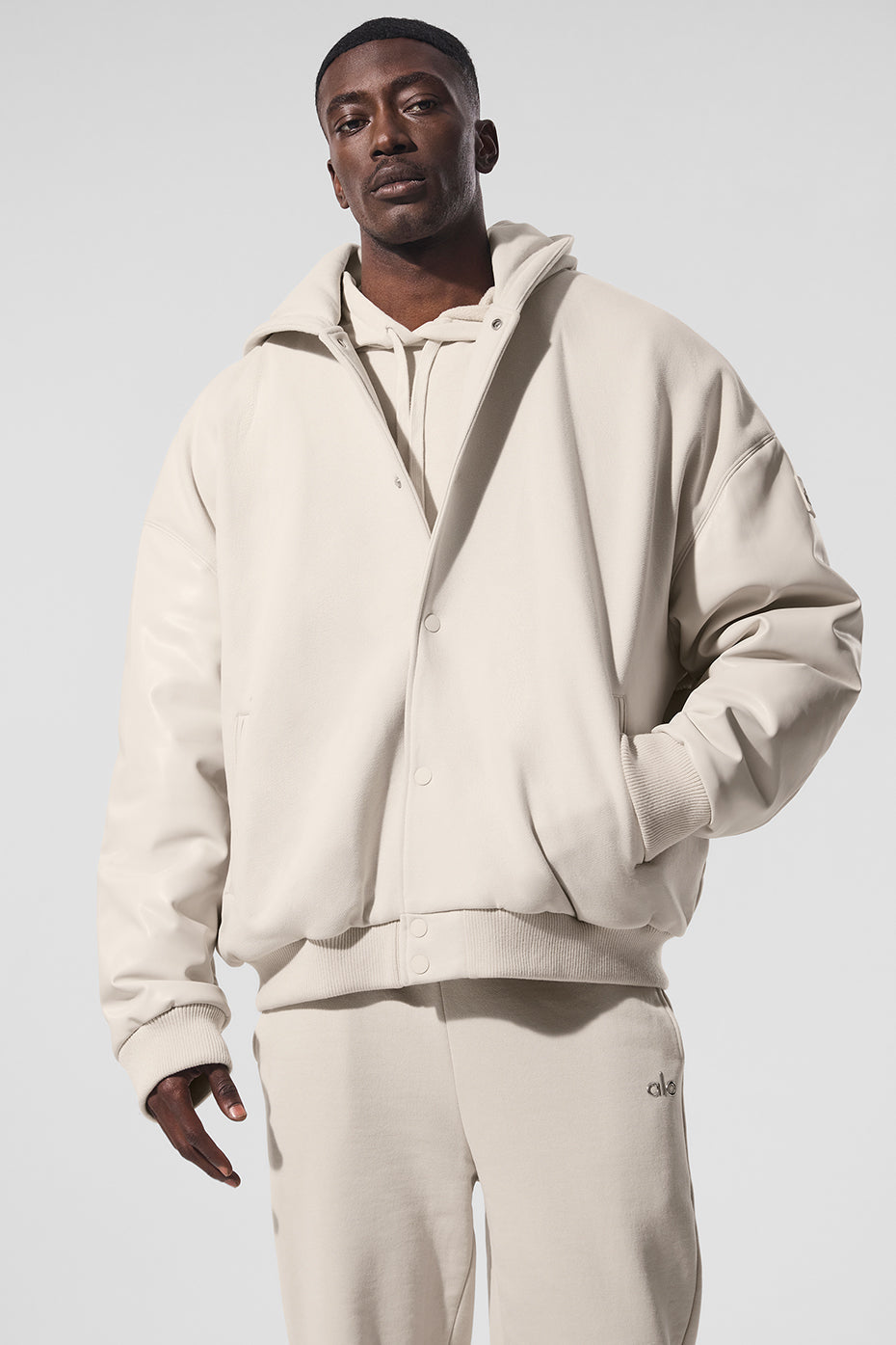 Select Hooded Bomber Jacket - Bone — photo 1