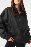 Latitude Light Weight 1/2 Zip Pullover Jacket - Black — photo 3