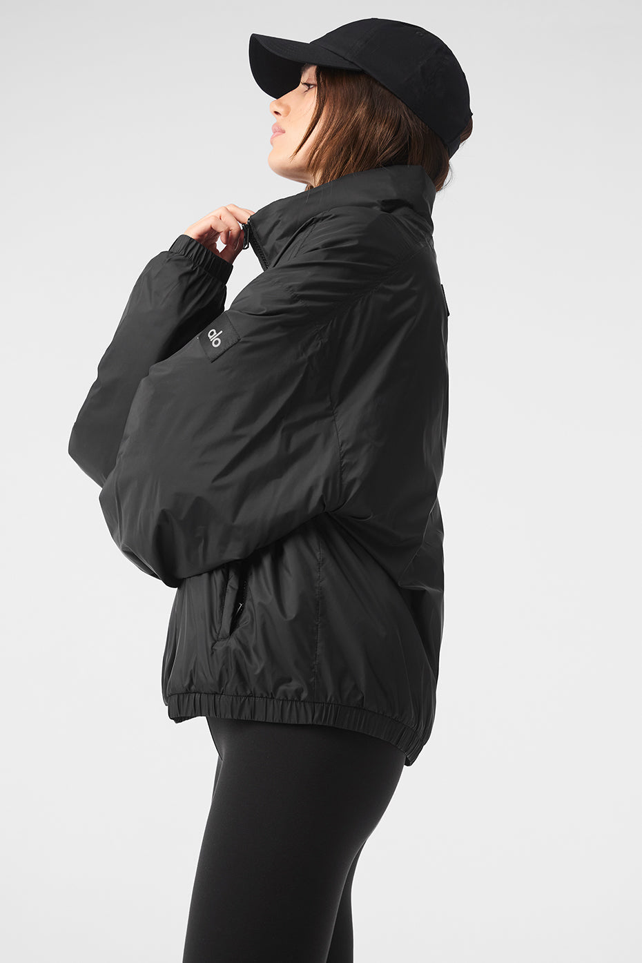 Latitude Light Weight 1/2 Zip Pullover Jacket - Black — photo 4