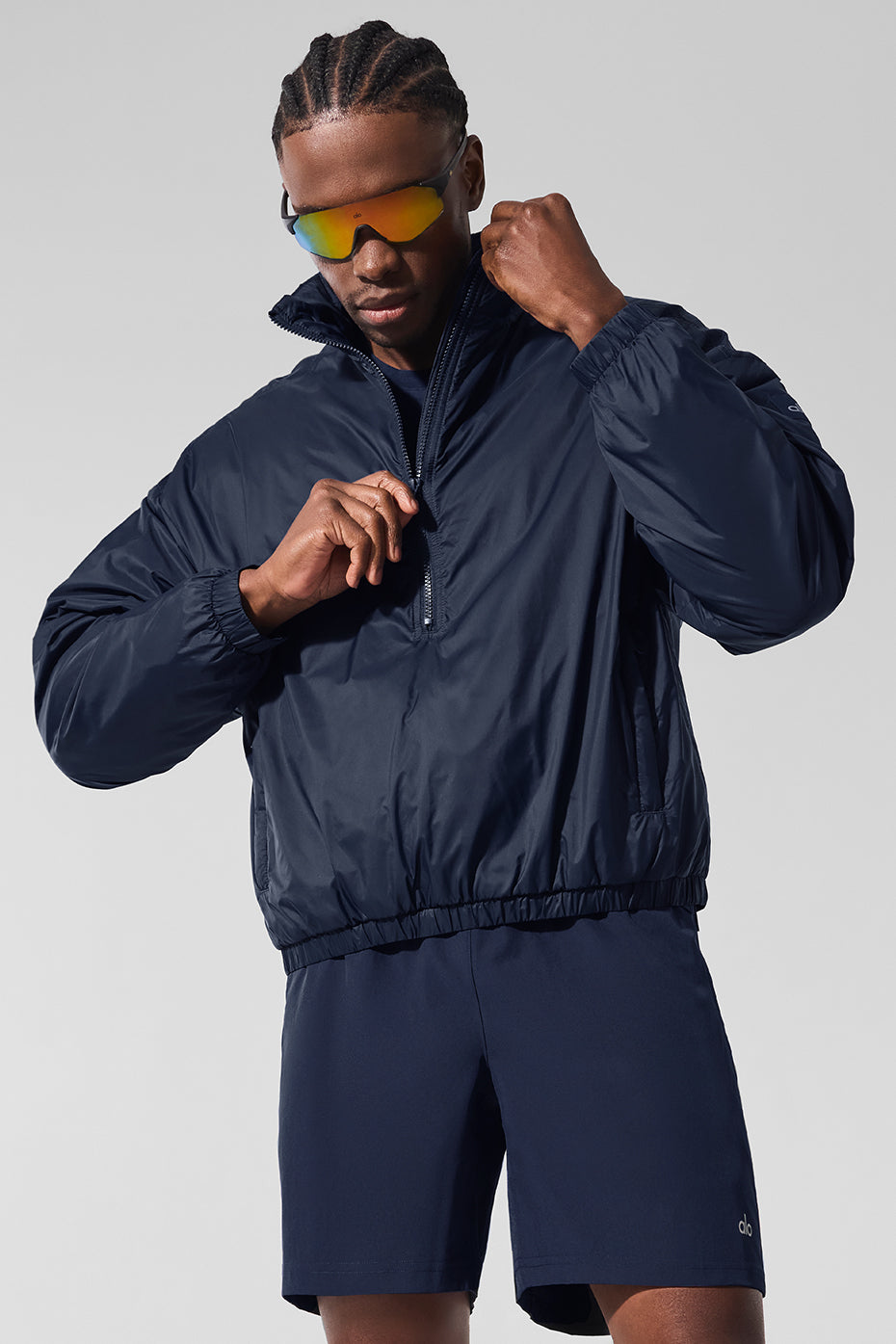 Latitude Light Weight 1/2 Zip Pullover Jacket - Navy — photo 1