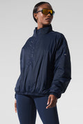 Latitude Light Weight 1/2 Zip Pullover Jacket - Navy — photo 3