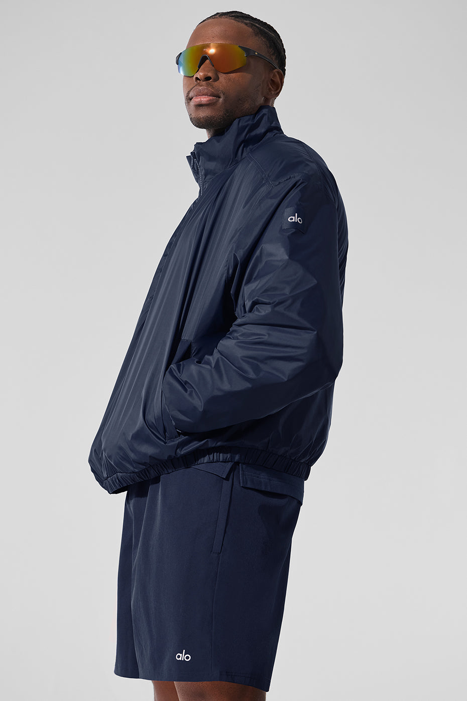 Latitude Light Weight 1/2 Zip Pullover Jacket - Navy — photo 3