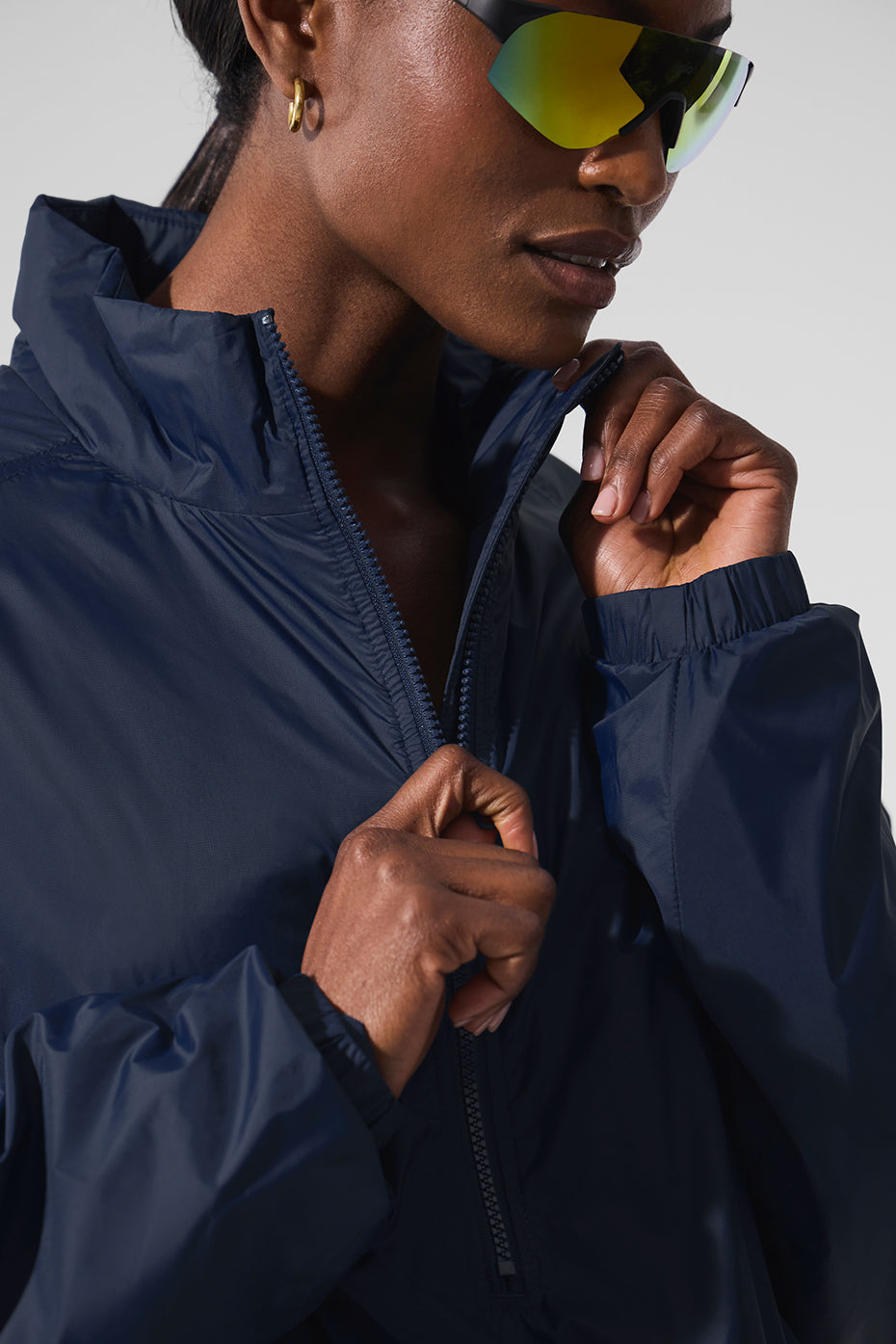 Latitude Light Weight 1/2 Zip Pullover Jacket - Navy — photo 4