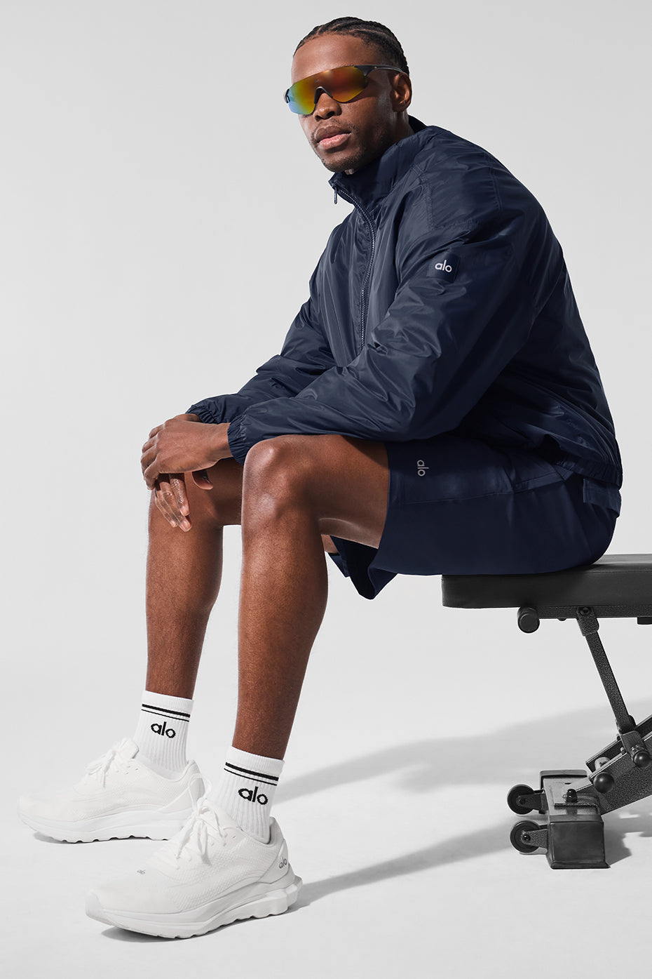 Latitude Light Weight 1/2 Zip Pullover Jacket - Navy — photo 5
