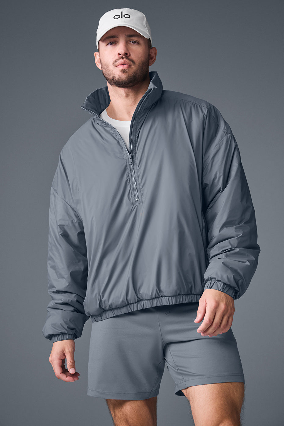 Latitude Light Weight 1/2 Zip Pullover Jacket - Steel Grey — photo 1