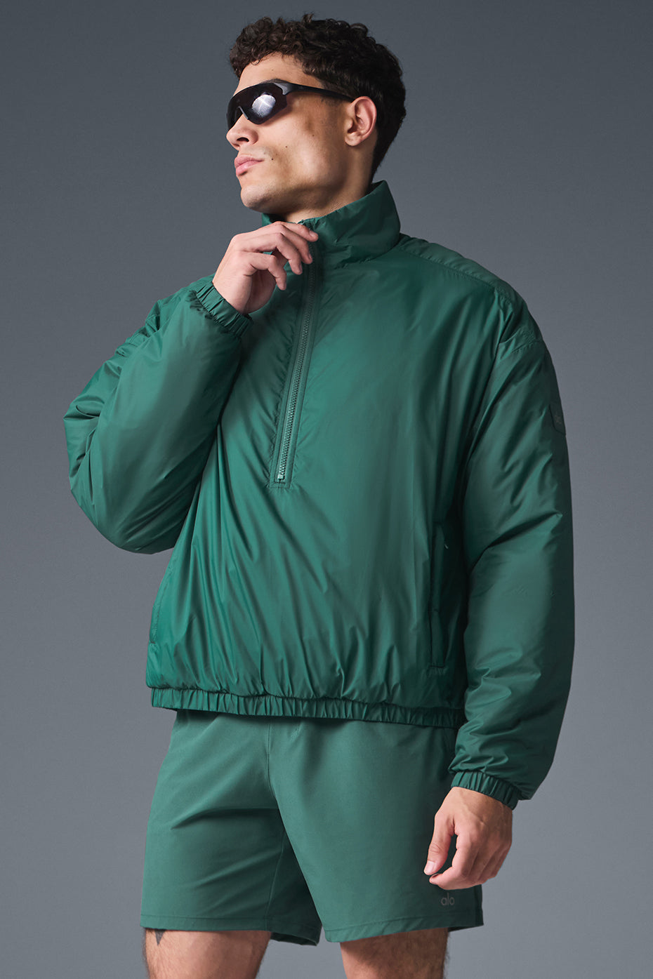 Latitude Light Weight 1/2 Zip Pullover Jacket - Winter Ivy — photo 1