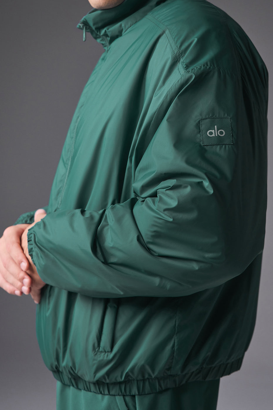 Latitude Light Weight 1/2 Zip Pullover Jacket - Winter Ivy — photo 4