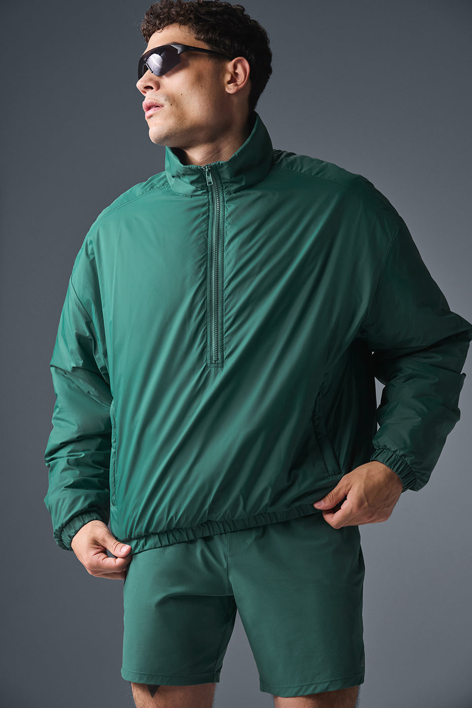 Latitude Light Weight 1/2 Zip Pullover Jacket - Winter Ivy — photo 5