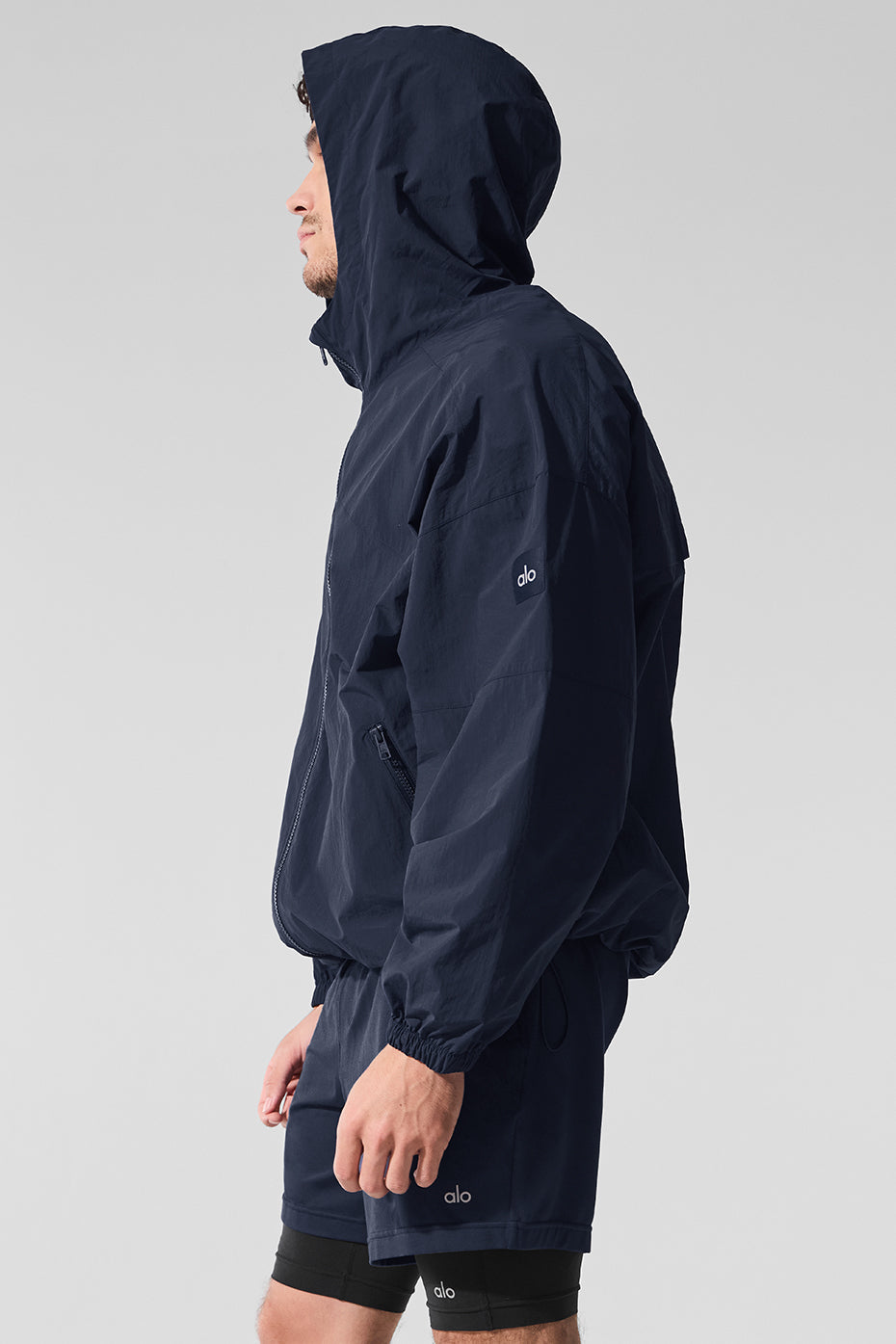 Vantage Nylon Ripstop Track Jacket - Navy — photo 4