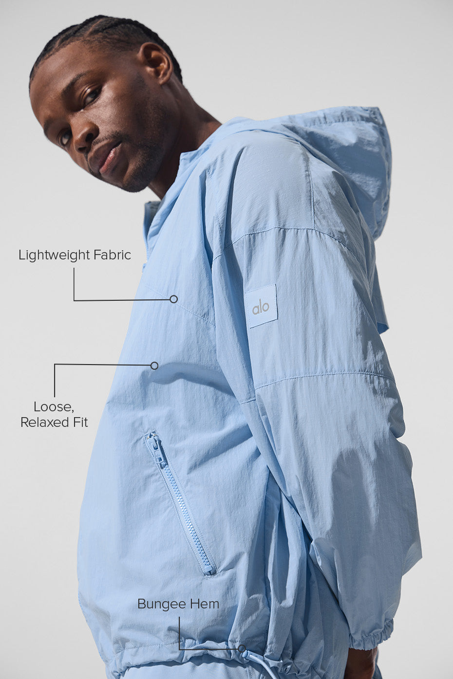 Vantage Nylon Ripstop Track Jacket - Seashell Blue — photo 2