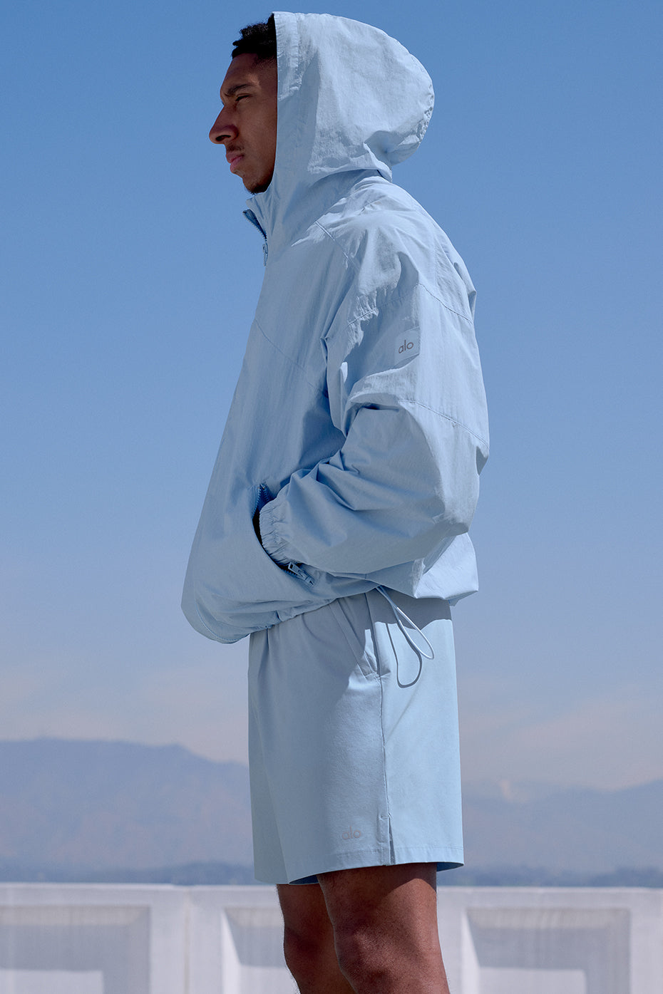 Vantage Nylon Ripstop Track Jacket - Seashell Blue — photo 6