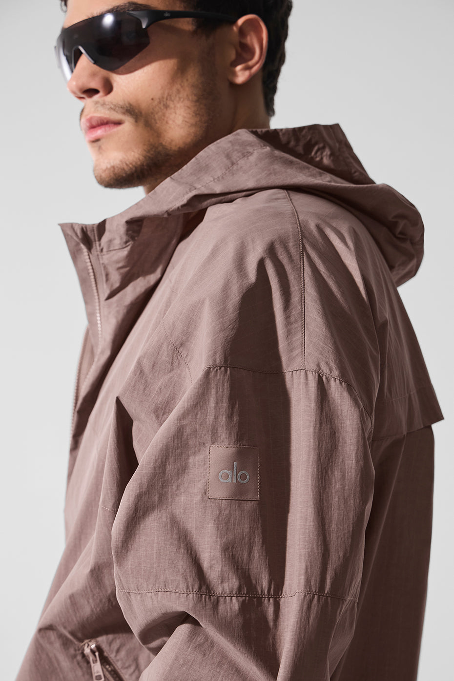 Vantage Nylon Ripstop Track Jacket - Mushroom — photo 3