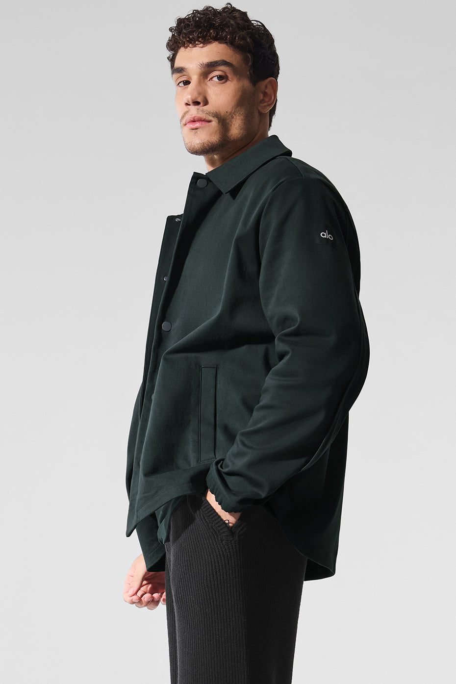 Edition Sueded Jacket - Charcoal Green — photo 3