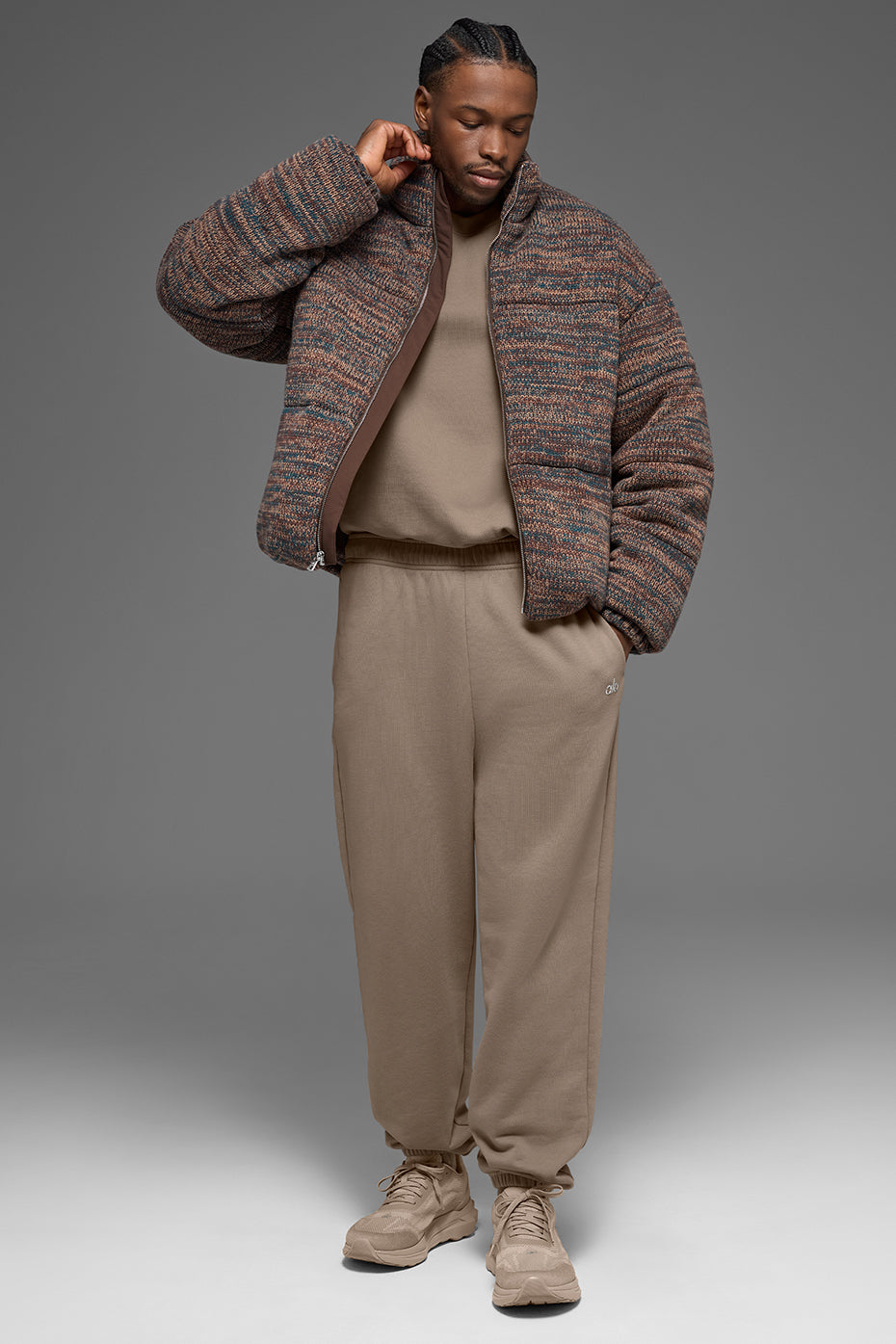 Stage Sweater Puffer - Brown Multi — photo 5