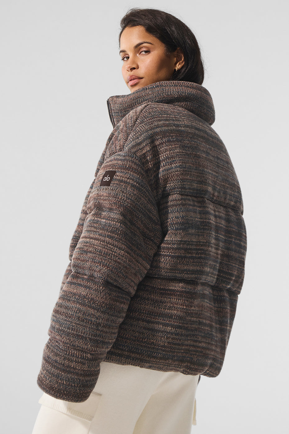 Stage Sweater Puffer - Brown Multi — photo 4