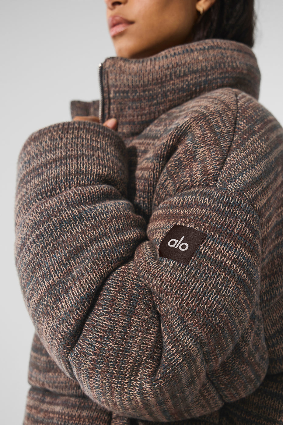 Stage Sweater Puffer - Brown Multi — photo 3