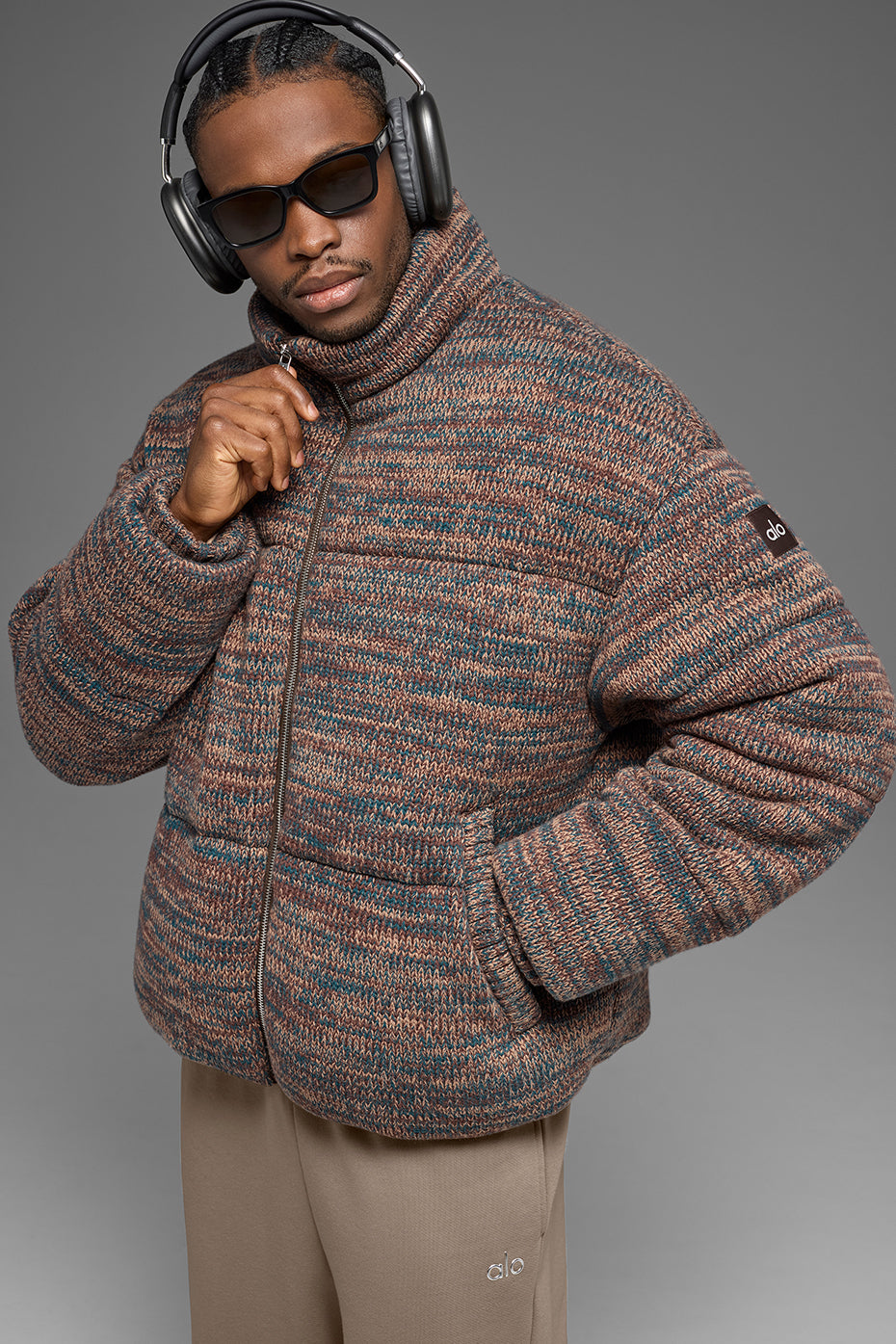 Stage Sweater Puffer - Brown Multi — photo 1