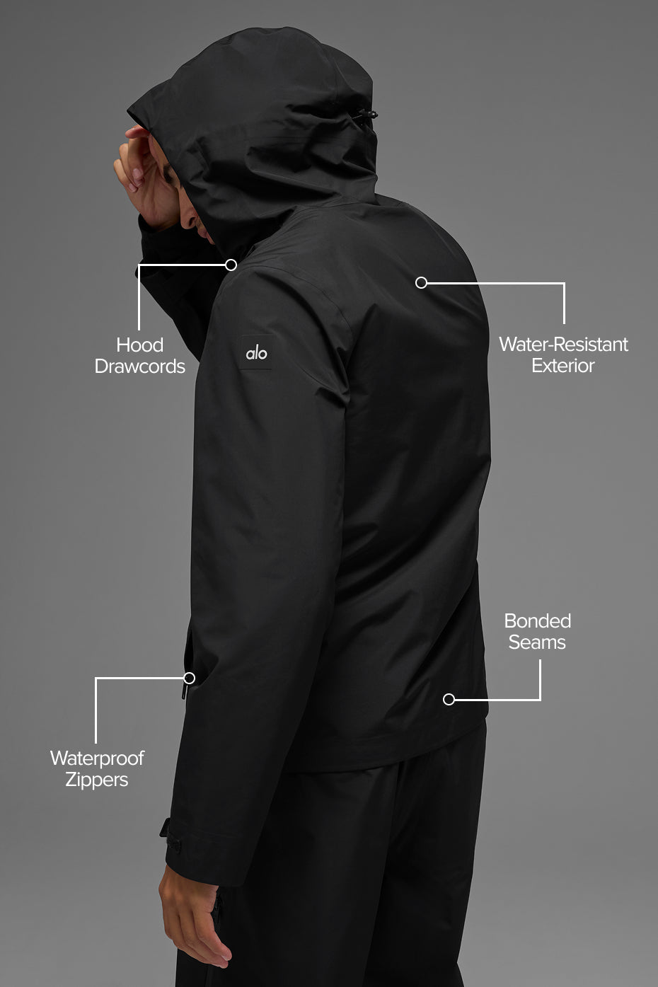 Alpha Shell Jacket - Black — photo 2