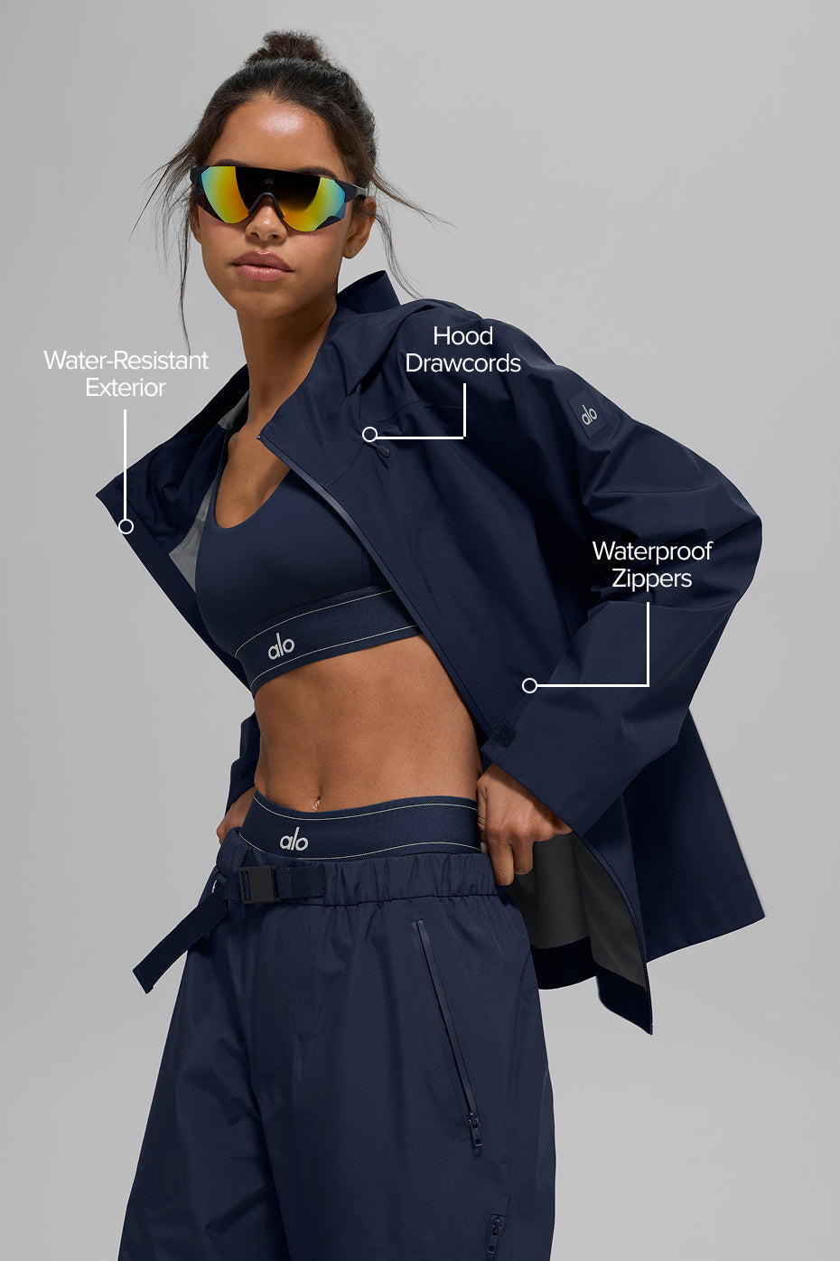 Alpha Shell Jacket - Navy — photo 2