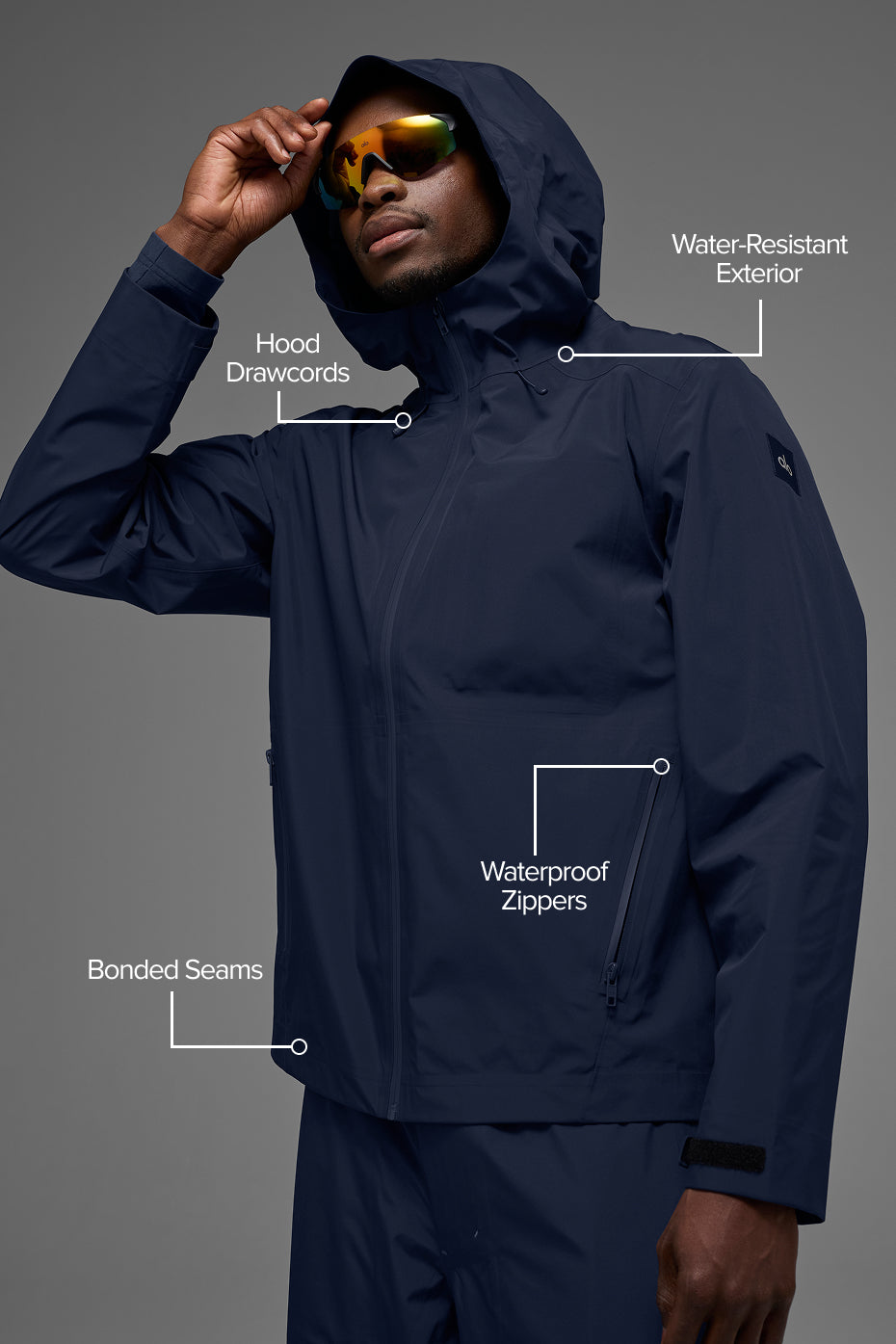 Alpha Shell Jacket - Navy — photo 2