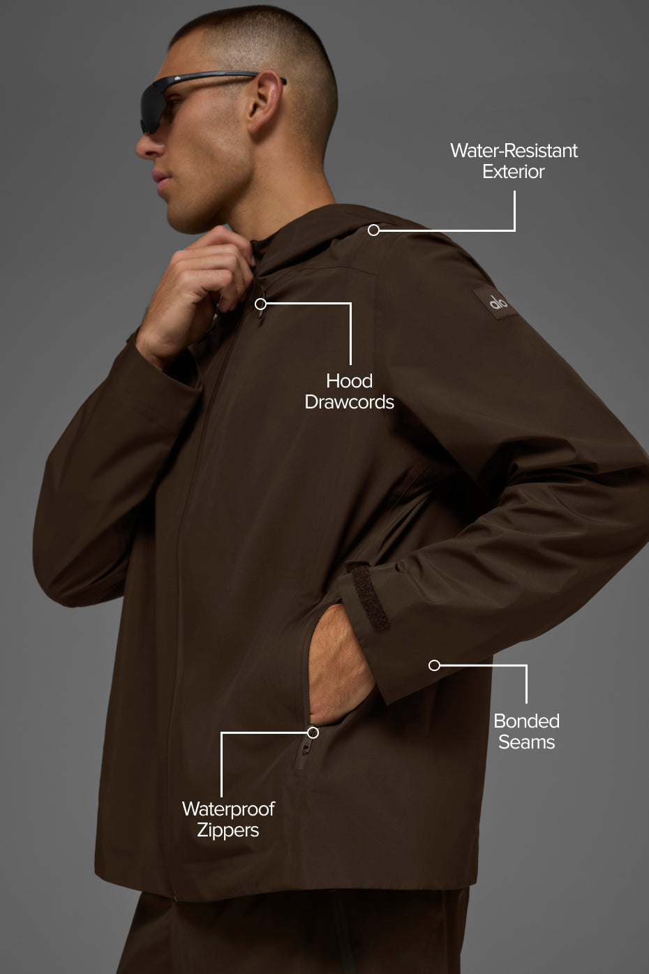 Alpha Shell Jacket - Espresso — photo 2