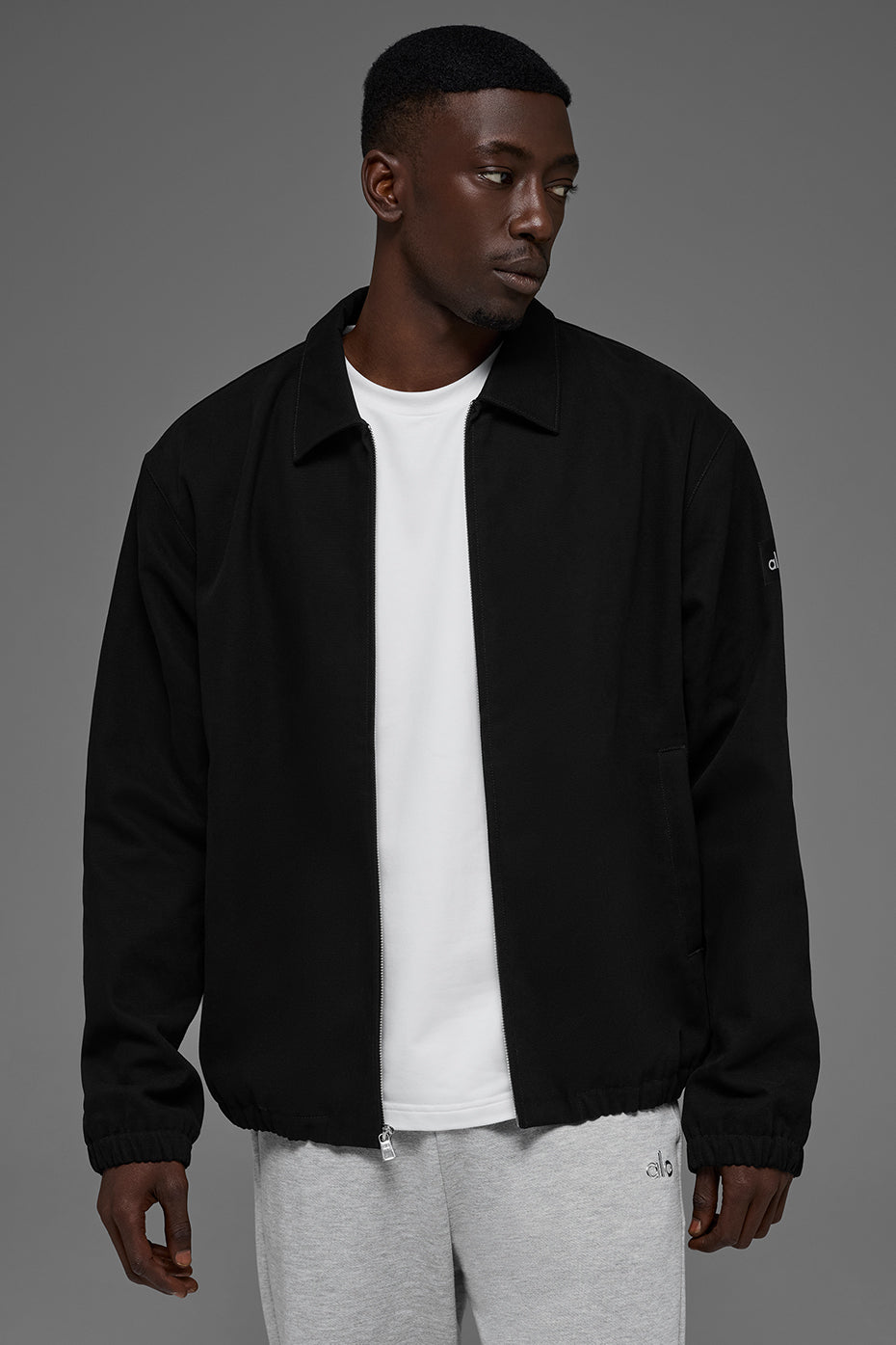 Cotton Canvas Coaches Jacket - Black — photo 3
