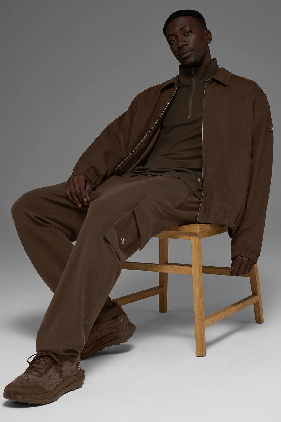 Cotton Canvas Coaches Jacket - Espresso — photo 5