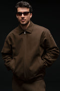 Cotton Canvas Coaches Jacket - Espresso — photo 1