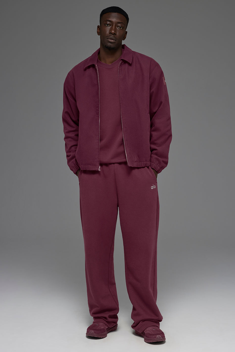Cotton Canvas Coaches Jacket - Burgundy — photo 7