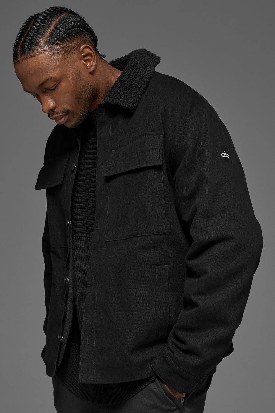 Canvas Utility Shacket - Black — photo 5