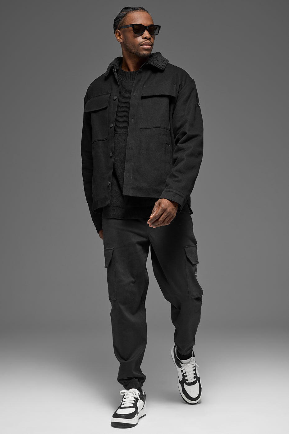 Canvas Utility Shacket - Black — photo 6
